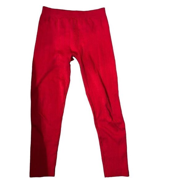 Flannel Faded Glory red flannel type leggings stretchy Christmas pants size XL - Picture 5 of 6